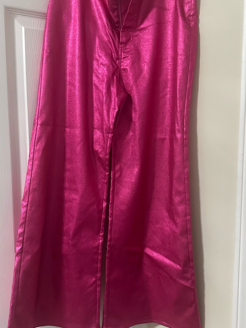 BiBi Shimmer Fuchsia Wide-Leg Pants